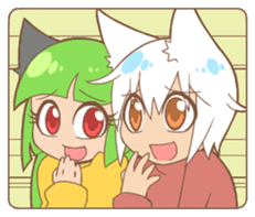 Yayako & Shiro sticker #5467255