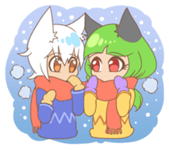 Yayako & Shiro sticker #5467256