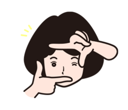 A camera-girl who loves shooting! sticker #5467300