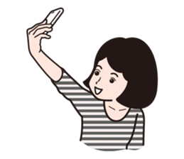 A camera-girl who loves shooting! sticker #5467306