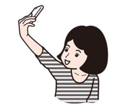 A camera-girl who loves shooting! sticker #5467306