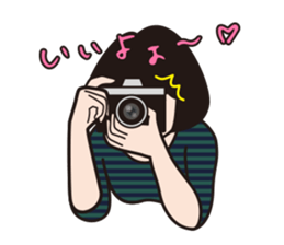A camera-girl who loves shooting! sticker #5467316
