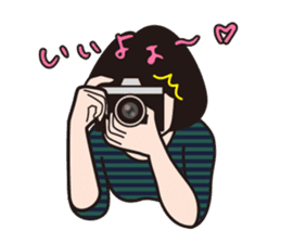 A camera-girl who loves shooting! sticker #5467316