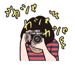 A camera-girl who loves shooting! sticker #5467319