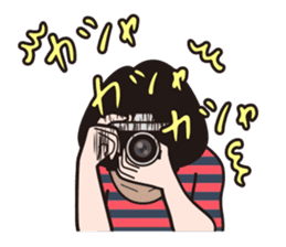 A camera-girl who loves shooting! sticker #5467319