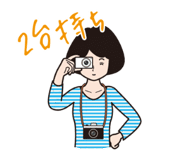 A camera-girl who loves shooting! sticker #5467332