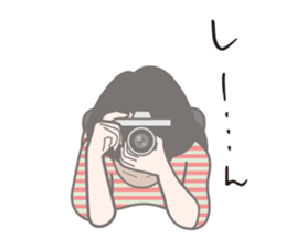 A camera-girl who loves shooting! sticker #5467336