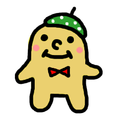 Coloful sticker of a working girl