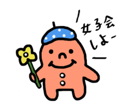 Coloful sticker of a working girl sticker #5468072