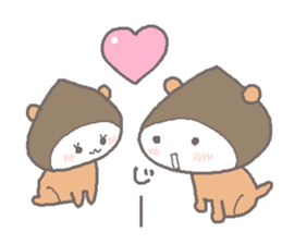 marron  girl sticker #5468769