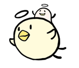 beans and chick sticker #5470277