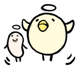 beans and chick sticker #5470280