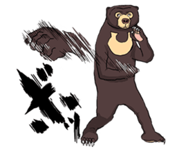 Pretty sun bear sticker #5470599