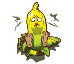 Growin foot banana sticker #5471700