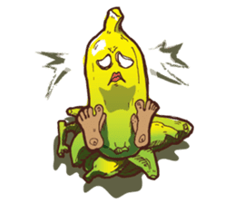 Growin foot banana sticker #5471700