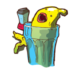 Growin foot banana sticker #5471701