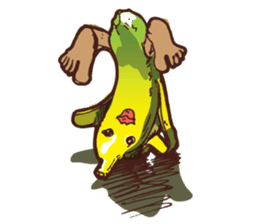 Growin foot banana sticker #5471705
