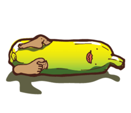 Growin foot banana sticker #5471706