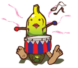 Growin foot banana sticker #5471707