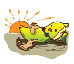 Growin foot banana sticker #5471709