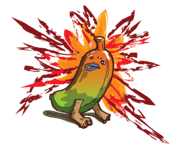 Growin foot banana sticker #5471710