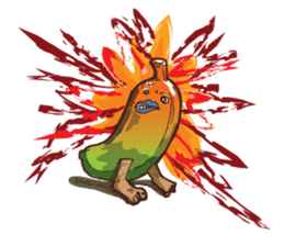 Growin foot banana sticker #5471710