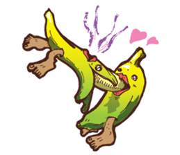 Growin foot banana sticker #5471711