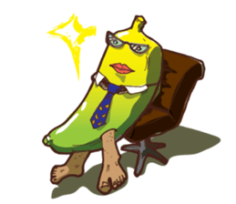 Growin foot banana sticker #5471717