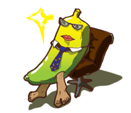Growin foot banana sticker #5471717