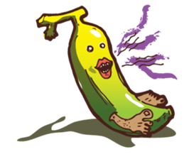 Growin foot banana sticker #5471723
