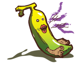 Growin foot banana sticker #5471723