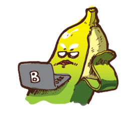 Growin foot banana sticker #5471724