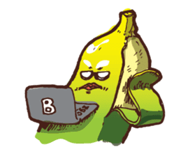 Growin foot banana sticker #5471724