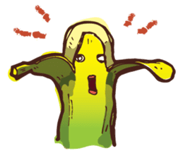 Growin foot banana sticker #5471727