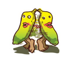 Growin foot banana sticker #5471730