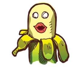 Growin foot banana sticker #5471735