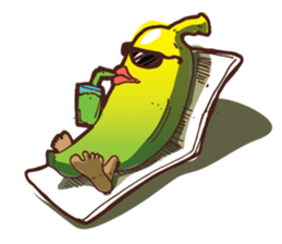 Growin foot banana sticker #5471737