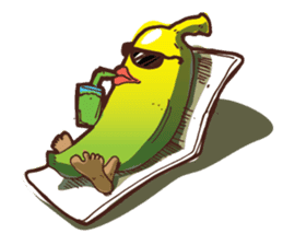 Growin foot banana sticker #5471737