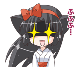 Cat ear shrine maiden sticker #5471925