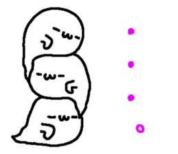 3 ghosts sticker #5472178