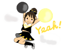 Cheerleader Sticker Black Uniform sticker #5472460