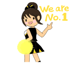 Cheerleader Sticker Black Uniform sticker #5472467