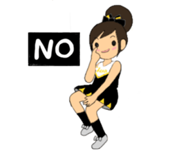 Cheerleader Sticker Black Uniform sticker #5472473