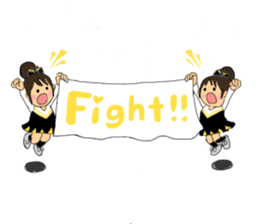 Cheerleader Sticker Black Uniform sticker #5472475