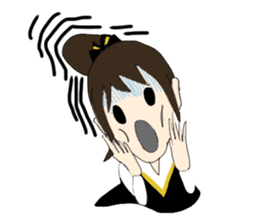 Cheerleader Sticker Black Uniform sticker #5472476