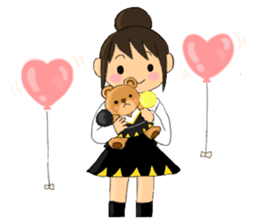 Cheerleader Sticker Black Uniform sticker #5472496