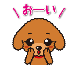 Cute Toy poodle day to day sticker #5472580