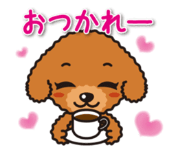 Cute Toy poodle day to day sticker #5472582