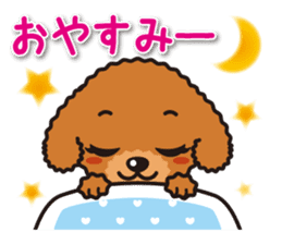 Cute Toy poodle day to day sticker #5472583