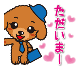 Cute Toy poodle day to day sticker #5472586
